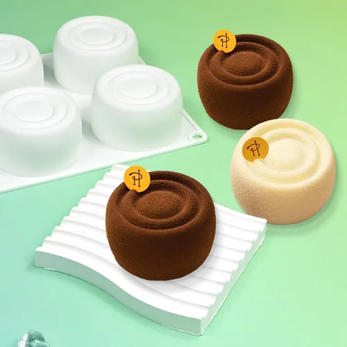 Miniatura 10 de Molde de silicona para postres, juego de 2 moldes para huevos de luna para trufas, tartas de queso, chocolate, mousse, cupcakes, flexible