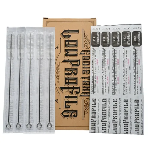 Miniatura 9 de Agujas de tatuaje prefabricadas de perfil bajo 3RL con contorno redondo y apretado, caja de 50