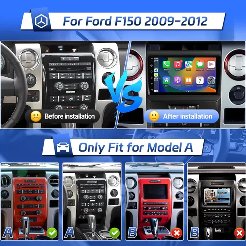 Miniatura 2 de Leadfan Radio de coche para Ford F150 2009 2010 2011 2012 estéreo inalámbrico Apple CarPlay y Android Auto, 9 pulgadas IPS pantalla táctil Radio