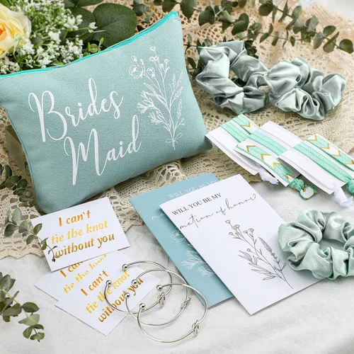 Miniatura 3 de 48 piezas de 8 juegos de regalos de propuesta de dama de honor, regalos a granel de boda Will You Be My Maid of Honor Matron of Honor, bolsas