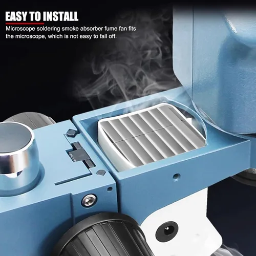 Miniatura 6 de Mini ventilador de escritorio silencioso USB de 12 V CC, con interruptor de encendido/apagado, ventilador absorbente de humo compacto