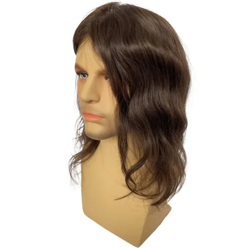 Miniatura 3 de Voloria Toupee de 12 pulgadas para hombre, piel ultrafina, pieza de cabello humano virgen europeo, piezas de sistema de reemplazo para hombres y #3