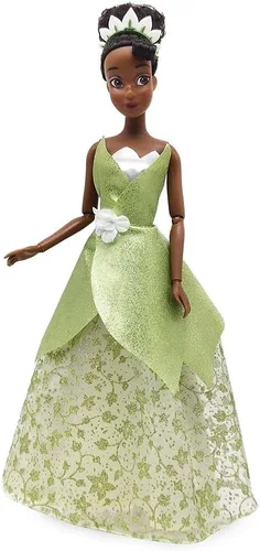 Miniatura 5 de Disney Store Muñeca Clásica Oficial de Princesa Disney (Tiana de La Princesa y el Sapo), 11 Pulgadas, incluye Cepillo con Detalles Moldeados