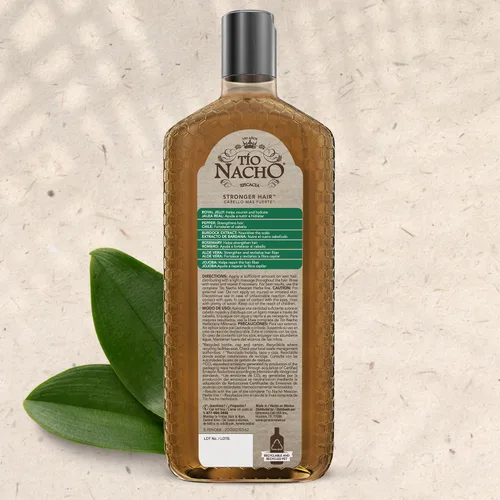 Miniatura 10 de TIO NACHO Herbolaria Mexicana Shampoo fortalecedor de cabello, con jalea real, ginseng, aloe vera, trigo, jojoba, 14 onzas líquidas