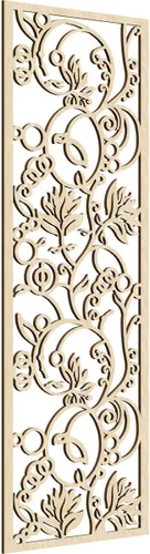 Miniatura 55 de 9 3/8"W x 24 3/8"H x 1/4"T Caspio Decorativos Paneles De Pared De Madera De Calado, Roble Rojo rojo (Red Oak)