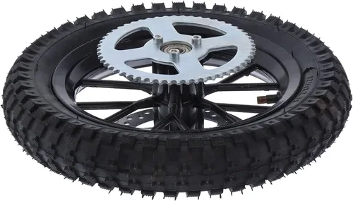 Miniatura 7 de Acouto Rueda trasera de bicicleta de bolsillo de 12.5 x 2.75 pulgadas para Coolster de 2 tiempos Mini Dirt Bike QG50 rueda trasera neumático llanta