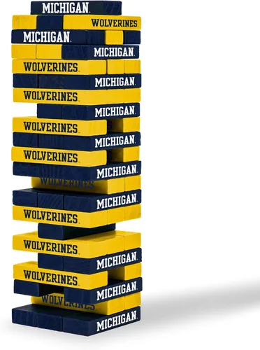 Miniatura 13 de Wild Sports NCAA Pro Football Tabletop Stackers Block Game for College Football Fan, Dorm Game, Tailgate