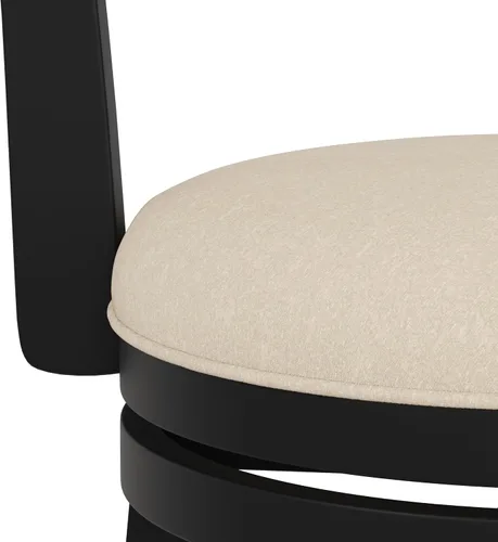 Miniatura 7 de Hillsdale Clarion - Taburete de Altura Giratoria de Madera para Barra, Negro