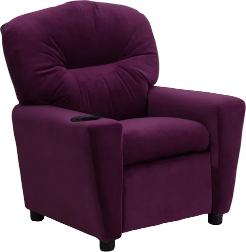 Miniatura 15 de Flash Furniture Chandler LeatherSoft - Silla reclinable para niños con portavasos y reclinable de seguridad, silla reclinable contemporánea
