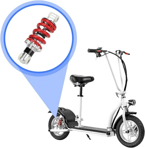 Miniatura 5 de Joyzan Amortiguador eléctrico para motocicleta, amortiguador de suspensión de amortiguamiento de agujero trasero, resorte ajustable, distancia