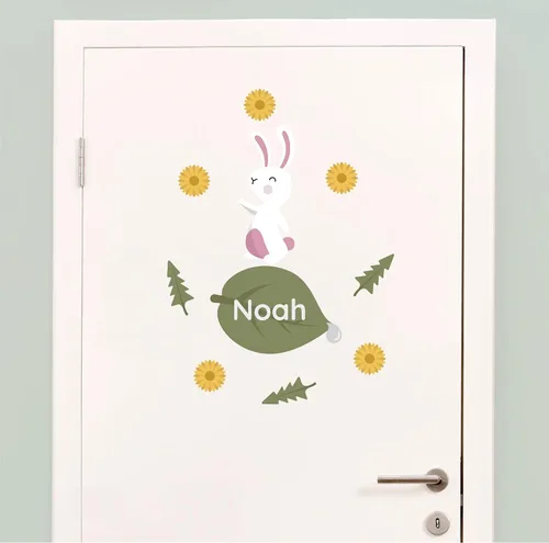 Miniatura 11 de Calcomanías de puerta personalizadas para habitación de niños, calcomanías de pared con nombre personalizado para decoración de habitación de bebés