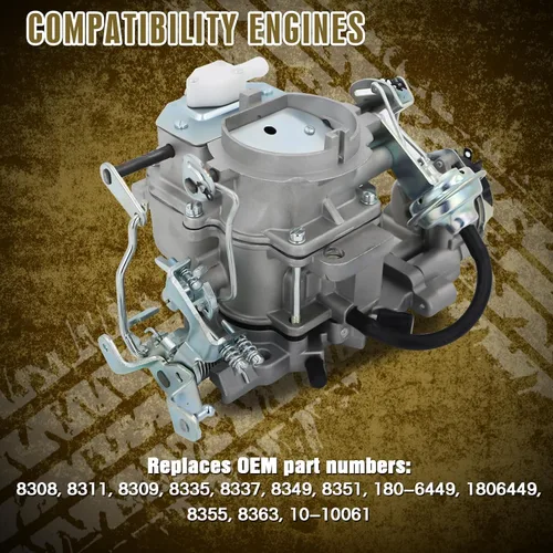 Miniatura 4 de Carburador Jeep 258 de alto rendimiento para Jeep BBD 6 CYL 4.2L 258CU con estrangulador automático. Perfecto para carburador Jeep Cj7 1983. Kit