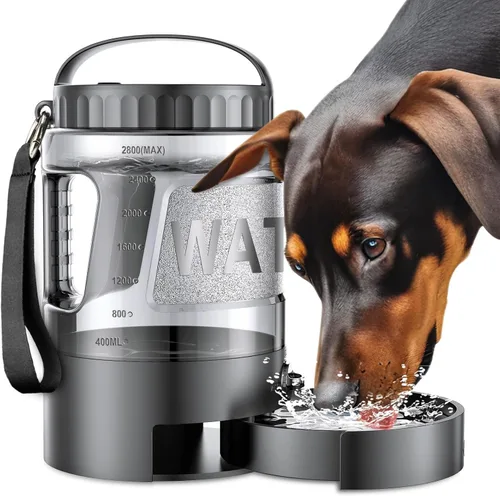 Miniatura 13 de Botella de agua para perros, tazón de viaje grande de 56 onzas para perros, dispensador de cuencos de agua portátiles para camping, artículos