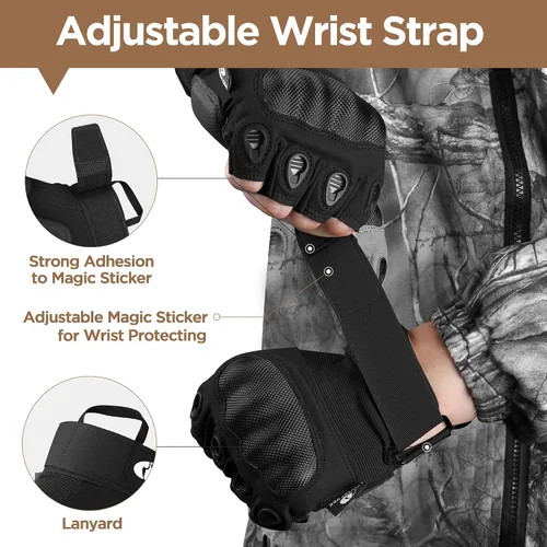Miniatura 6 de Mossy Oak Fingerless Motorcycle Gloves for Men