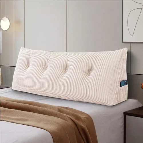 Miniatura 17 de Almohada Grande para Cabecero Almohada de Cuña para Cabecero Almohada de Descanso para Cama Almohada de Lectura Refuerzo Almohada Triangular