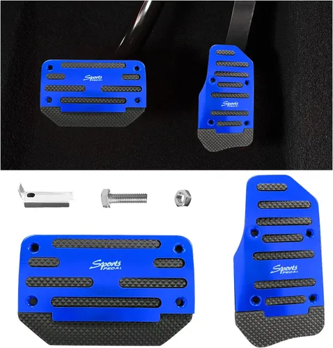 Ziciner 2 piezas de almohadillas antideslizantes para pedales de coche, cubierta de pedal de acelerador y freno de caja automática, kits de pedal de