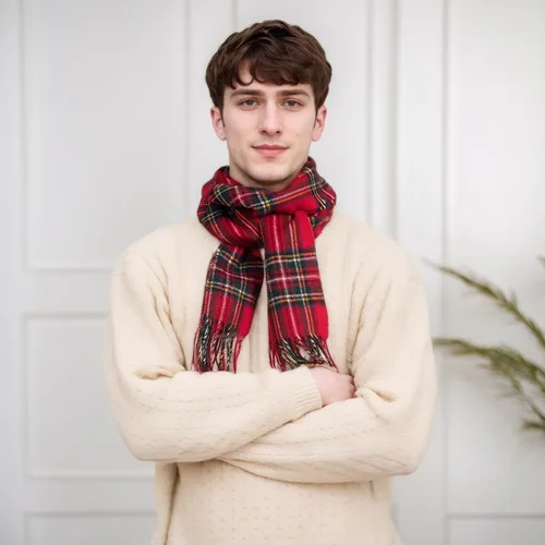 Miniatura 9 de Bufanda de invierno Achillea suave y cálida, de tartán, a cuadros, de cachemira, unisex