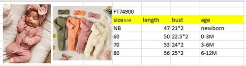 Miniatura 8 de Ropa para bebé recién nacida, con volantes, con cremallera, para llegar a casa, ropa de otoñoinvierno de 0 a 12 meses
