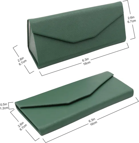 Miniatura 163 de Real Sic Funda para lentes de sol para hombres y mujeres, soporte magnético plegable para lentes de sol, inspirado en el color sólido