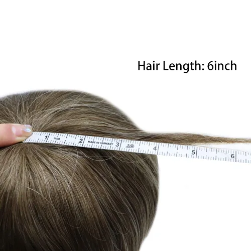 Miniatura 210 de Toupee para hombres nudos blanqueados hombres toupee hairpieces europeo virgen sistema de reemplazo de cabello humano suave encaje francés hombres