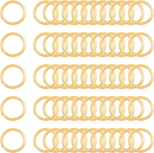 Miniatura 17 de Kit de 60 anillos de metal para cinturones, pasadores de accesorios para macramé, cinturón de campamento, correas para perro, accesorios de sable