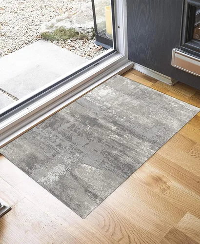 Miniatura 3 de Alfombra moderna para pasillo, color gris, antideslizante, para sala de estar, extra grande, para cocina, entrada, pasillo, pasillo, anchura de 15.7