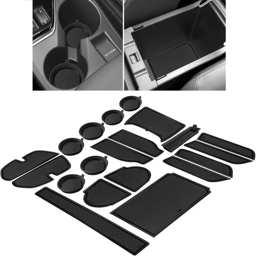 Miniatura 12 de Forro de Portavasos para Subaru Crosstrek/Impreza Accesorios 2024 2025 2026 Consola Central Alfombrilla de Portavasos de Silicona 3D Premium Negro