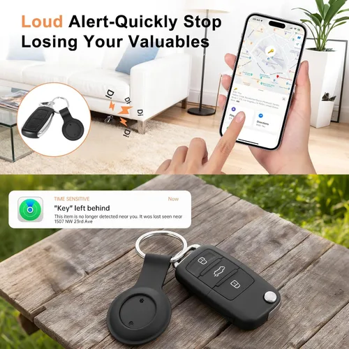 Miniatura 3 de Paquete de 1 etiqueta Air Tracker, funciona con Apple Find My (solo iOS), rastreador Bluetooth, buscador de teclas, localizador de artículos