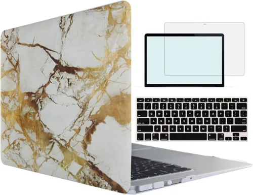 Miniatura 44 de Compatible con MacBook Air 1369 A1466 versión 2010-2017, carcasa rígida de plástico 4 en 1 con protector de pantalla de teclado compatible con Apple