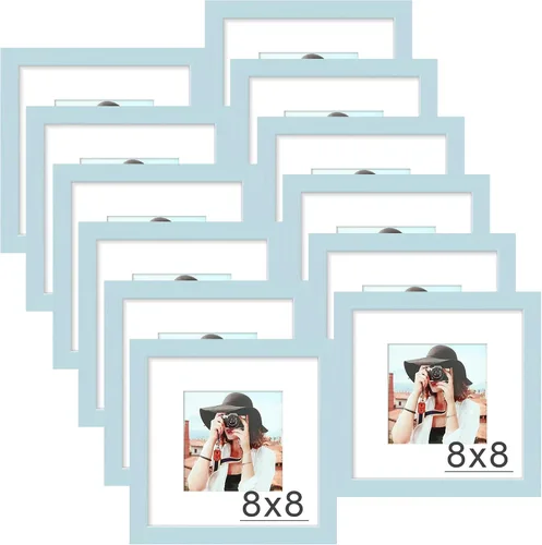 Miniatura 45 de Picrit - Juego de 12 portarretratos de 4 x 6 pulgadas, para fotos de 3.5 x 5 con paspartú o 4 x 6 pulgadas sin paspartú, marcos para colgar