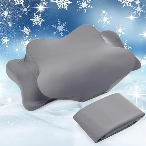 Miniatura 12 de Hahafelt Funda de almohada refrescante para el cuello cervical (solo funda de almohada) Funda de almohada ergonómica con cremallera, funda