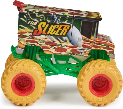 Miniatura 9 de Monster Jam, Camión monstruo oficial de The Slicer, vehículo fundido a presión, escala 1:64, juguetes para niños a partir de 3 años