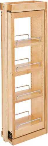 Miniatura 16 de Rev-A-Shelf Organizador de pared extraíble para armario de cocina, organizador de despensa deslizante con cierre suave en varios tamaños, madera