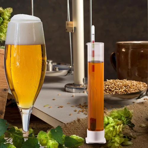 Miniatura 4 de Medidor Brix de alcohol 3 en 1 para vino, cerveza, vidrio, con densímetro de escala 3 (color surtido)