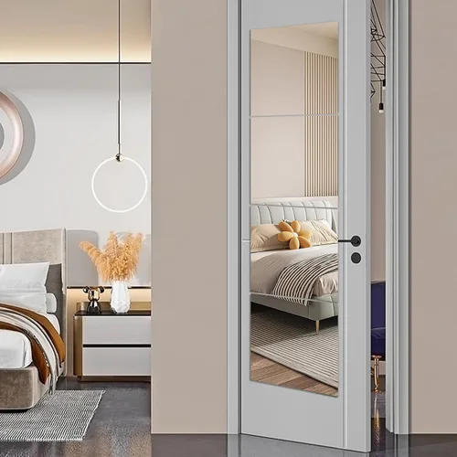 Miniatura 5 de JEOYOO Azulejos de Espejo de Pared de Vidrio HD de Cuerpo Completo - Juego de 4, 8'' x 8'' - Sin Marco, Ideal para Dormitorio, Gimnasio en Casa