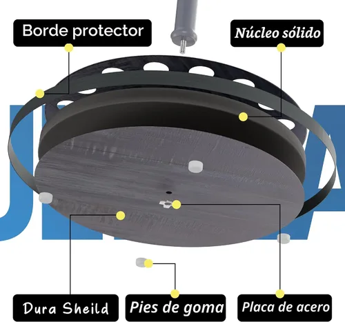 Miniatura 6 de Rush Creek Creations Soporte redondo para 16 cañas de pescar para garaje, soporte de cañas de pescar de acceso 360° para cañas de pescar, carretes