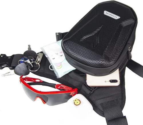 Miniatura 5 de Riñonera para motocicleta, bolsas de pierna caída, para hombres y mujeres, ciclismo, ciclismo, táctica, muslo, bolsa de almacenamiento
