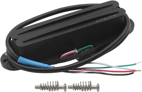 Miniatura 16 de OriPure Pastillas de doble carril caliente Alnico5 Humbucker de un solo tamaño de bobina 15-16K Fit ST/SQ Style Guitarra eléctrica, color negro