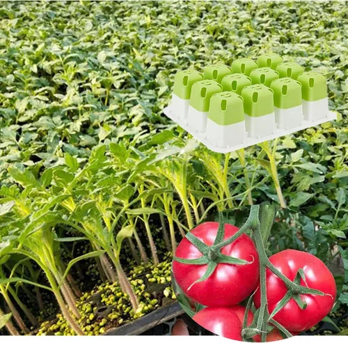 Miniatura 3 de 5 bandejas de inicio de semillas, iniciador de semillas de silicona con células emergentes (60 células en total), bandejas de cultivo de plantas