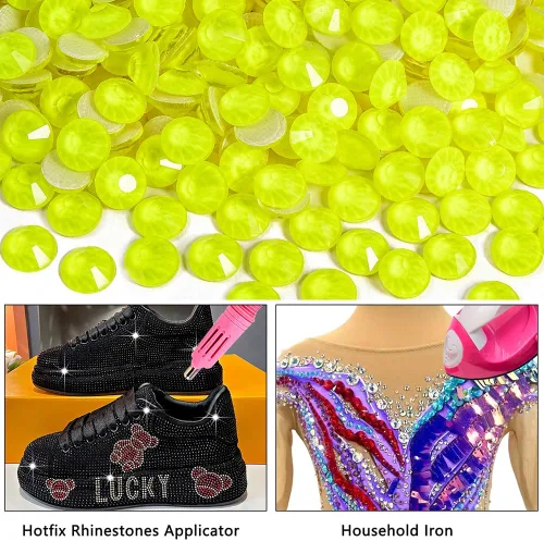 Miniatura 3 de Diamantes de imitación Hotfix a granel, 14400 unidades de diamantes de imitación de fijación en caliente para manualidades, ropa, decoración, SS6