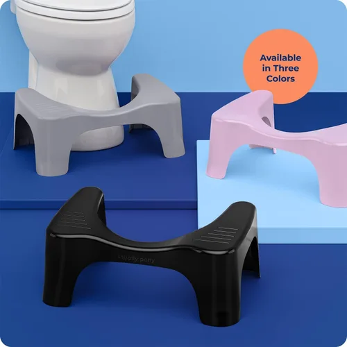 Miniatura 7 de Squatty Potty The Original - Taburete de inodoro de baño, ligero curvo con diseño elegante y moderno, negro, 7 pulgadas