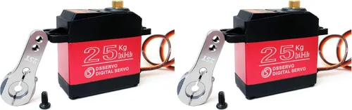 Miniatura 10 de 55.1 lbs Digital Servo Full Metal Gear Alto Par Impermeable para RC Car Crawler Robot Control Ángulo 270 °