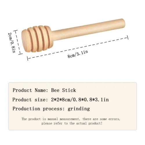 Miniatura 2 de 20 unidades de palitos de miel, dispensador de miel de 3 pulgadas, dispensador de miel de madera para tarros de miel, dispensar miel, llovizna