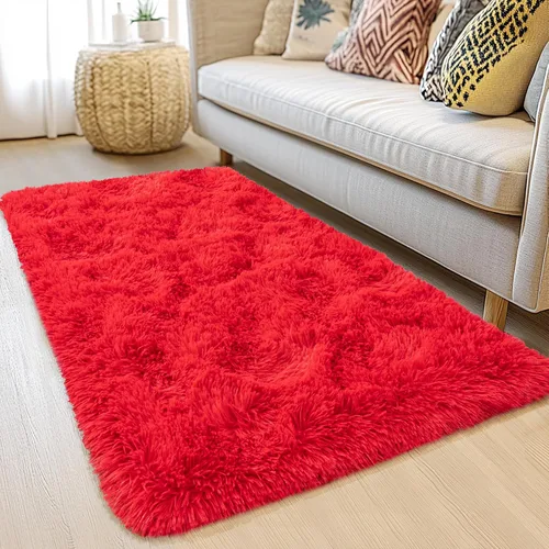 Miniatura 75 de Awaytail Alfombra Esponjosa Lavable 2x3 Pies, Pura Negra Alfombra para Silla de Escritorio Antideslizante, Alfombra Supersuave para Niños