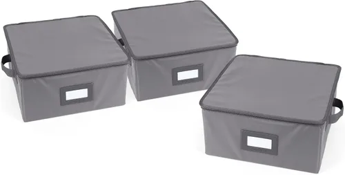 Miniatura 18 de Covermates Keepsakes - Juego de cajas de almacenamiento con cierre de cremallera, paquete de 3 cubos organizadores de poliéster resistente, diseño
