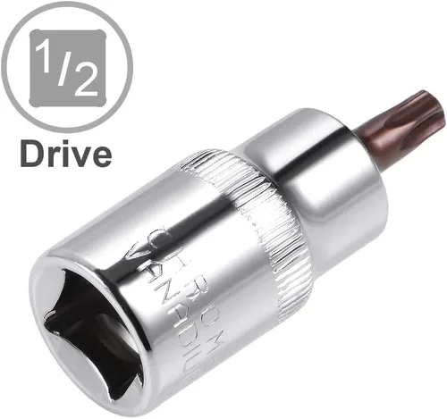 Miniatura 3 de uxcell Longitud del acero 180.4 ft m del zócalo S2 de la broca Torx de la impulsión de 1/2 pulgada T35