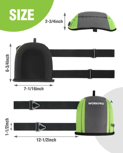 Miniatura 2 de WORKPRO Rodilleras de jardín unisex para adultos, rodilleras de suelo con acolchado de espuma, cómodo cojín de rodillas para jardinería, limpieza