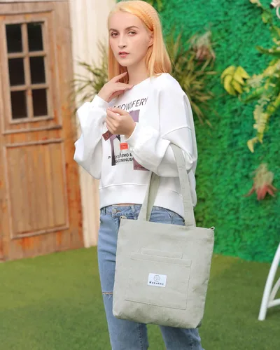 Miniatura 9 de Makukke Corduroy Totes Bag Women - Shoulder Hobo Bag Handbags Crossbody Bag Big Capacity Shopping Purses