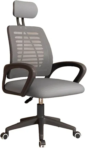 Ergonomic Office Computer Chair with Extended Armrest, Adjustable Desk Chair with Swivel Headrest, Thickened Latex Sponge Cushion, Enlarged Nylon