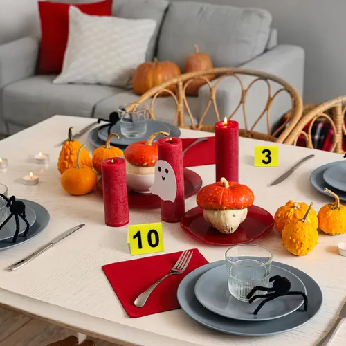 Miniatura 9 de 10 Uds. Marcadores de evidencia Escena del crimen Señalización amarilla para decoraciones de escena del crimen Tarjetas de números de mesa Amarillo